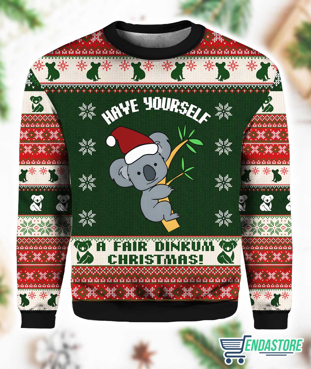 Australian Fair Dinkum Christmas 3D Ugly Christmas Sweater - Holiday Gift product image 3
