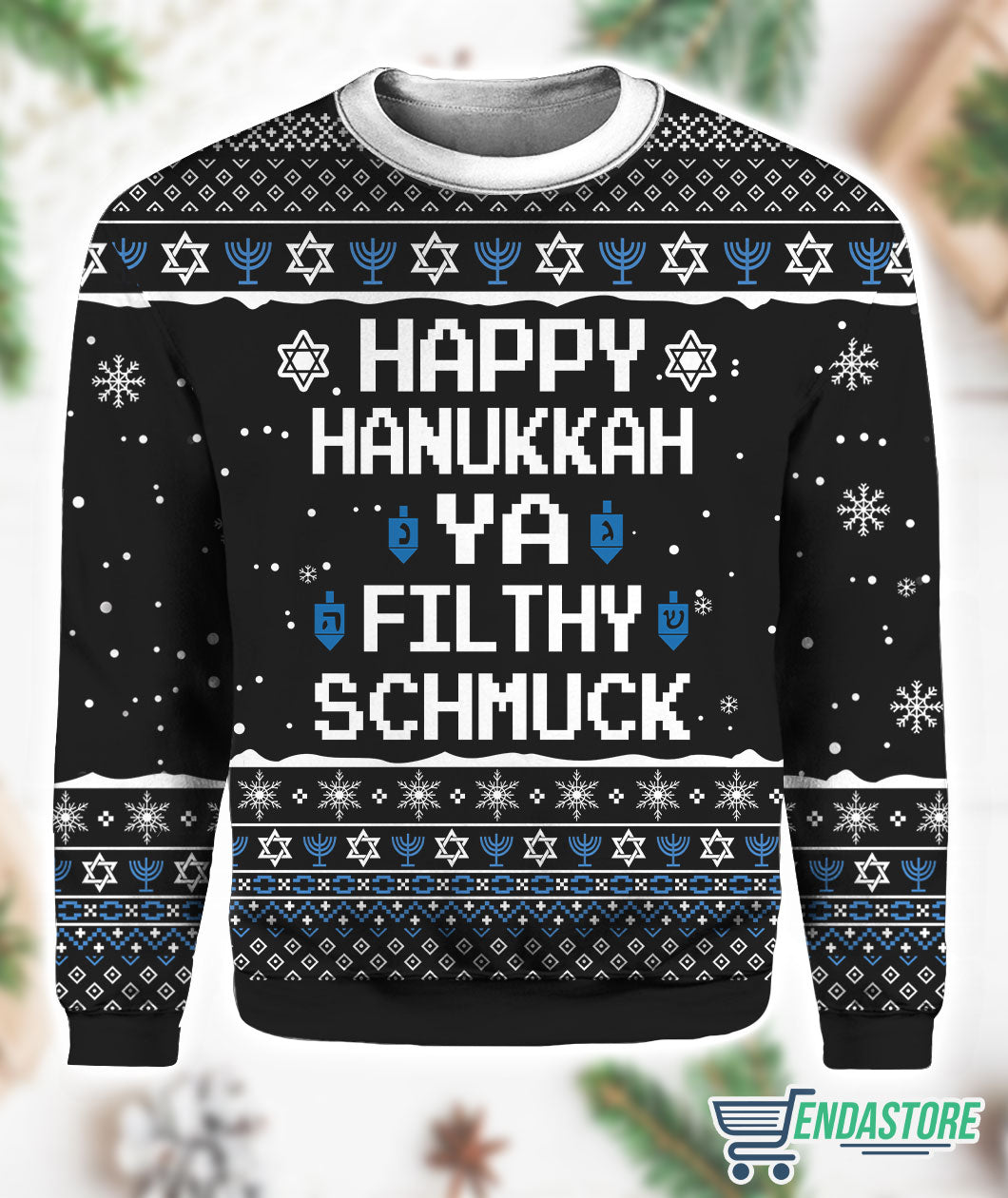 Happy Hanukkah Ya Filthy Schmuck 3D Ugly Christmas Sweater - Holiday Gift product image 4