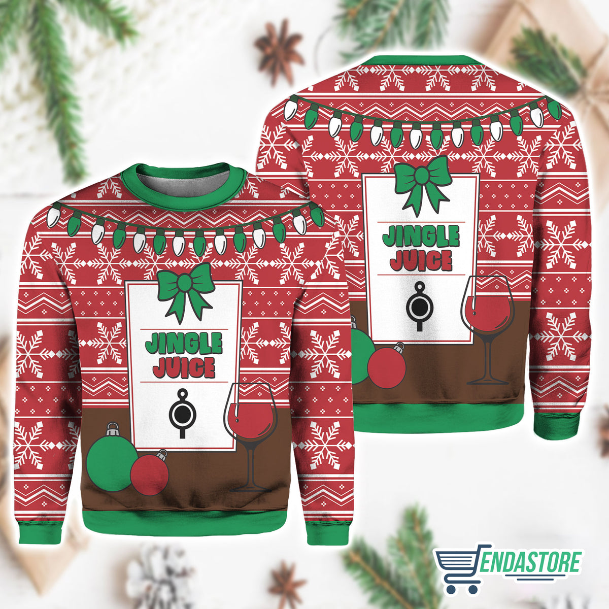 Jingle Juice 3D Ugly Christmas Sweater - Holiday Gift product image 2