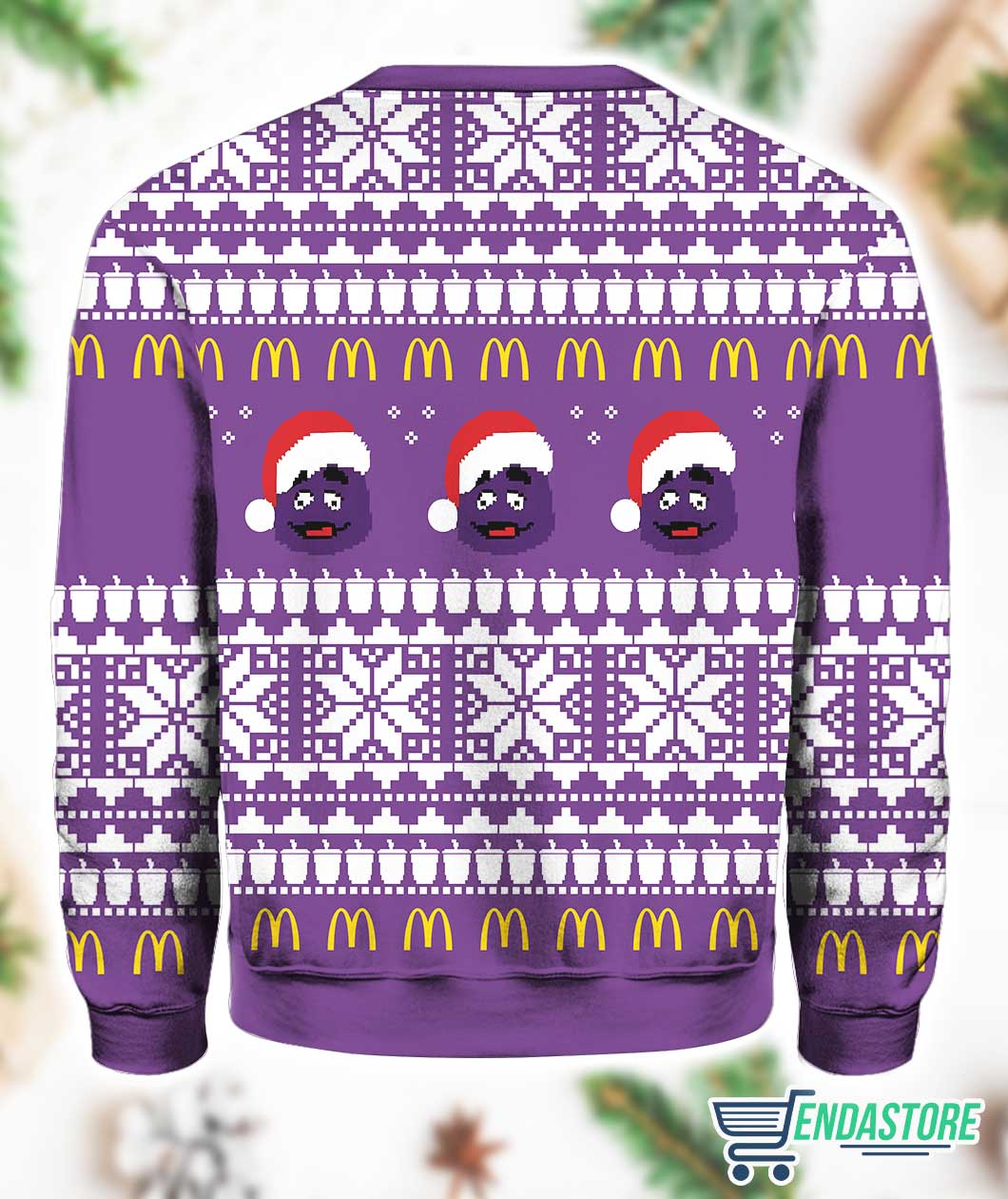 McDonald’s Grimace 3D Ugly Christmas Sweater - Holiday Gift product image 2