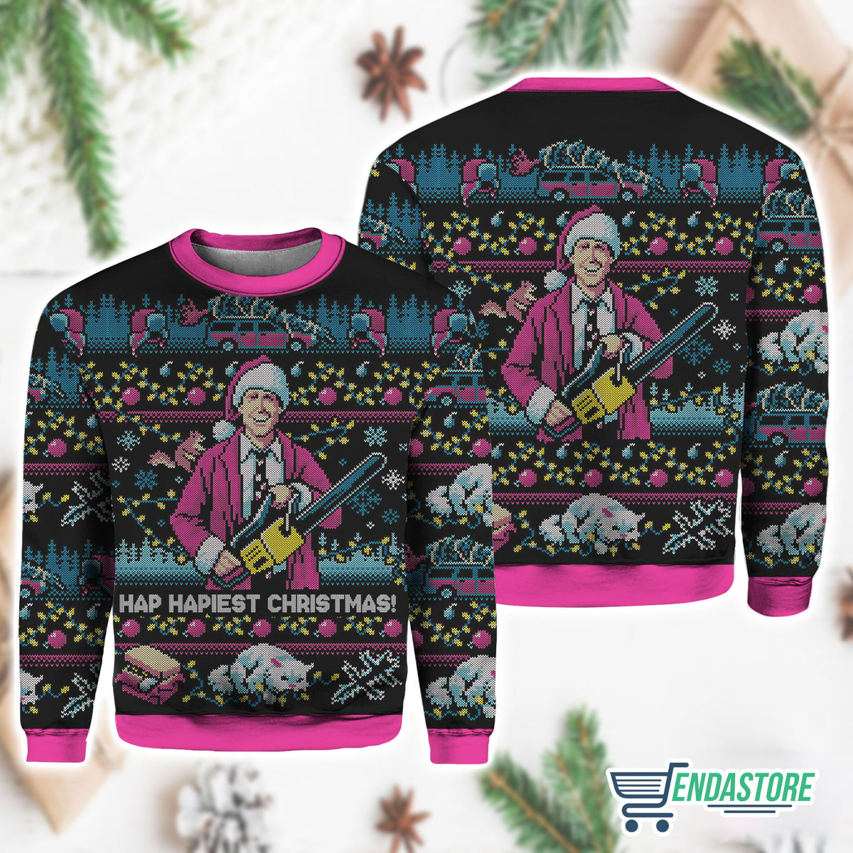 National Lampoons Vacation Hap Hapiest 3D Christmas Sweater - Holiday Gift product image 2