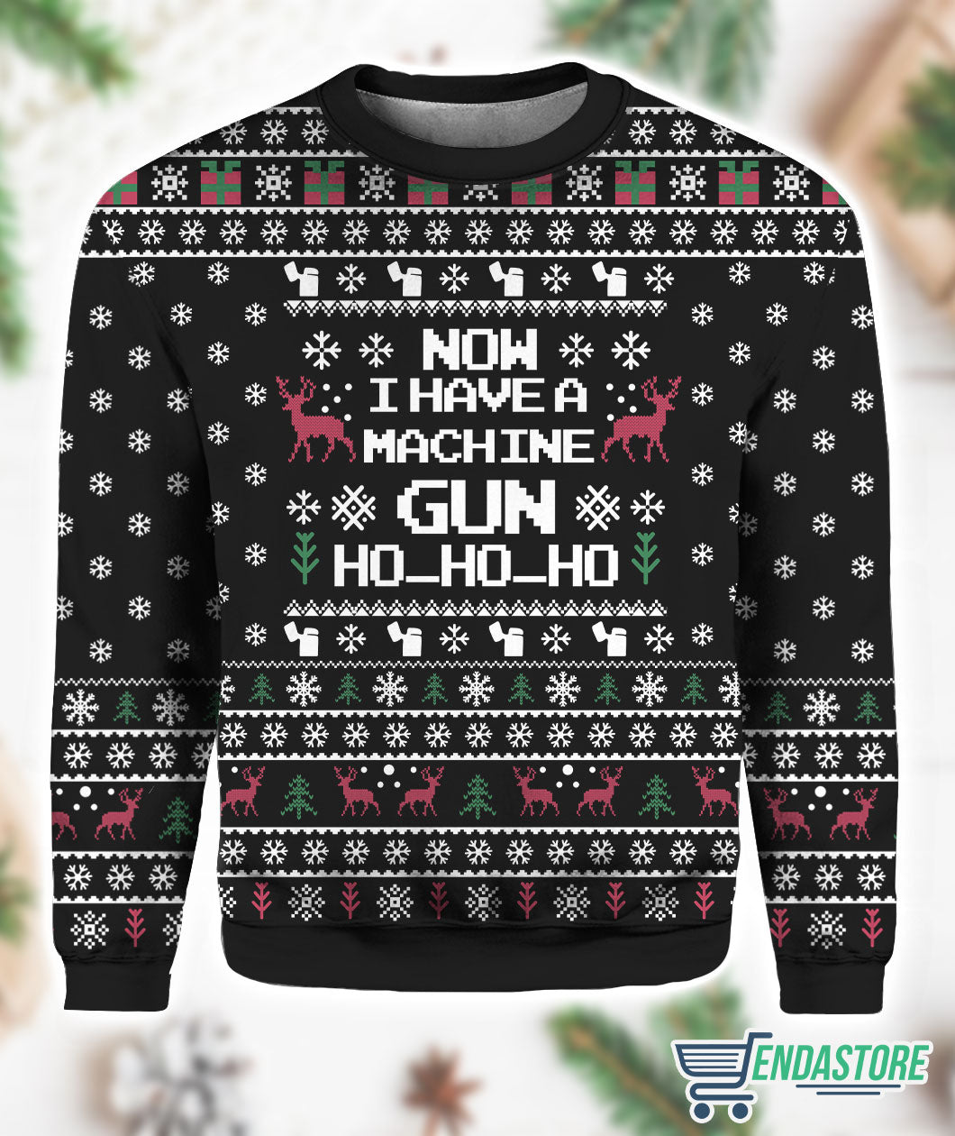 Now I Have A Machine Gun HoHoHo 3D Ugly Christmas Sweater - Holiday Gift product image 2