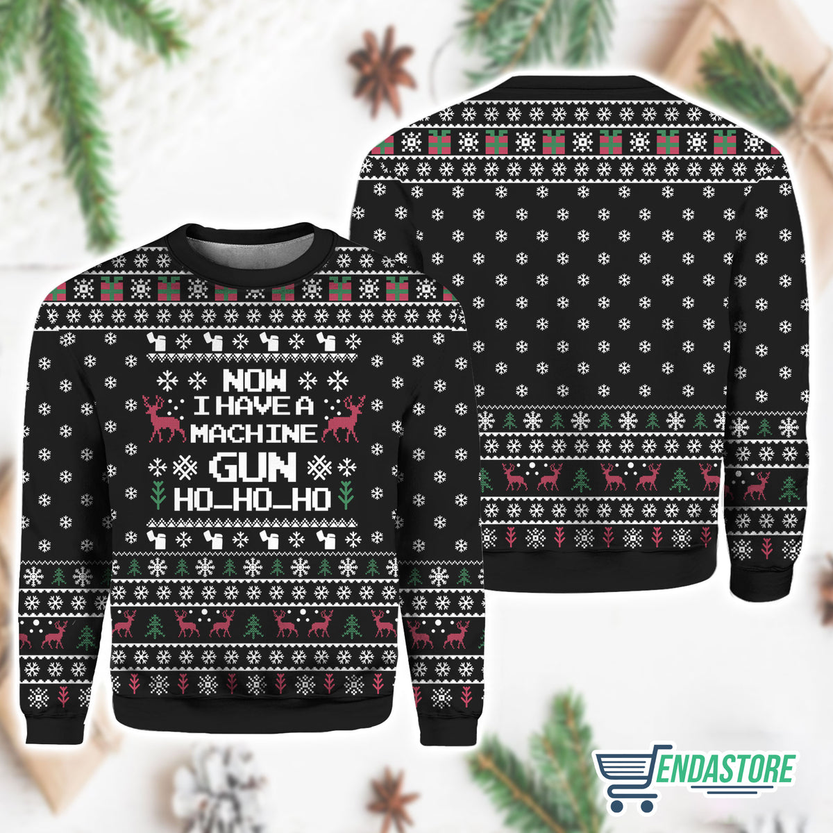 Now I Have A Machine Gun HoHoHo 3D Ugly Christmas Sweater - Holiday Gift product image 3