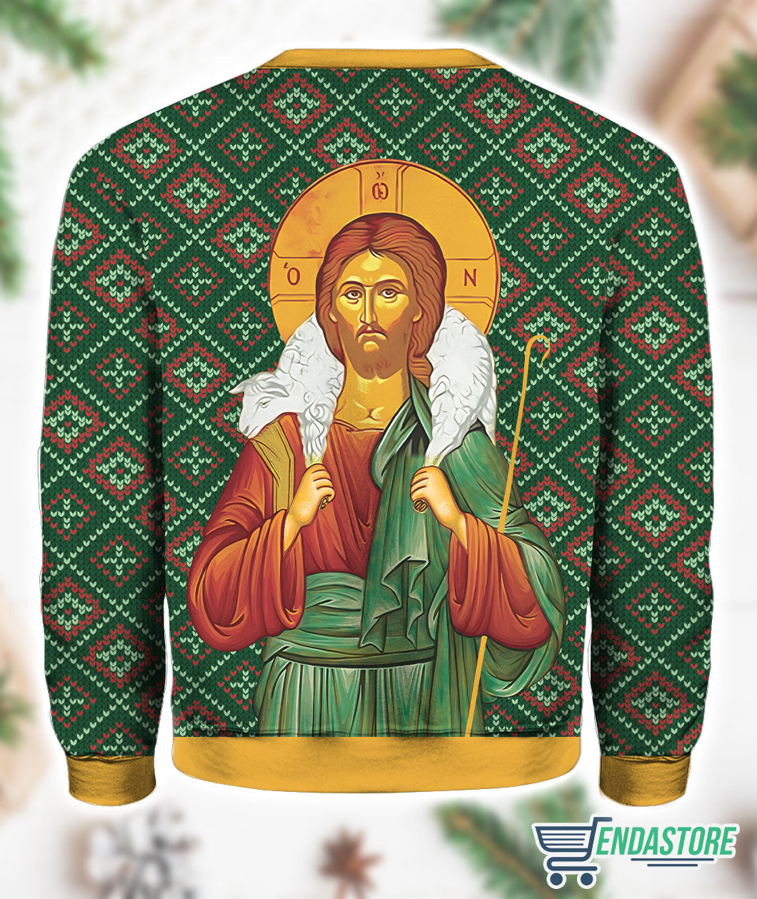 Orthodox Jesus Christ 3D Ugly Christmas Sweater - Holiday Gift product image 2