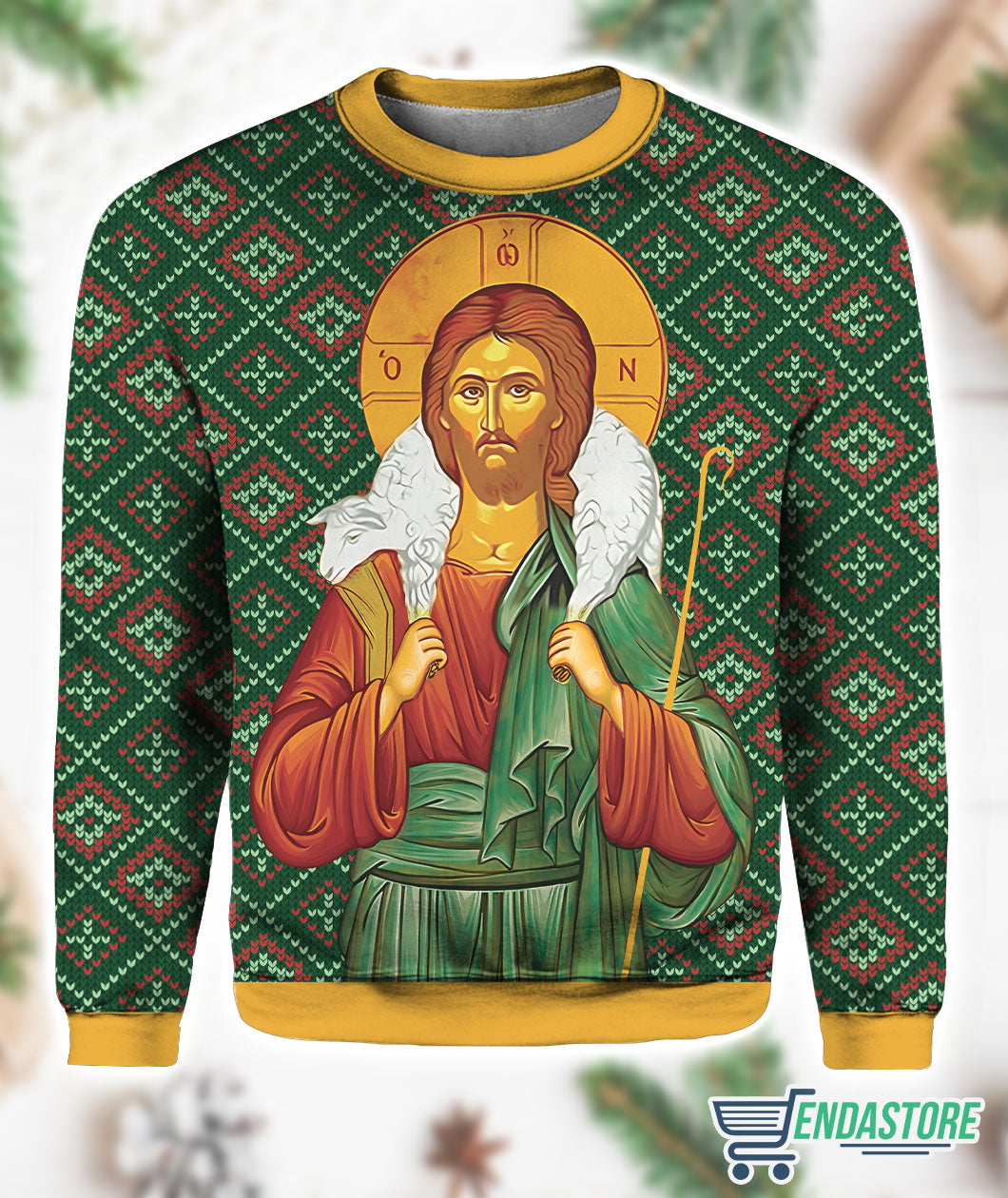 Orthodox Jesus Christ 3D Ugly Christmas Sweater - Holiday Gift product image 4