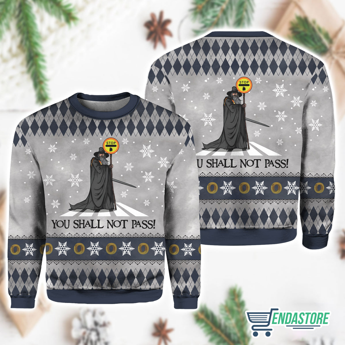 The Lord Of The Rings You Shall Not Pass 3D Ugly Christmas Sweater - Holiday Gift product image 3