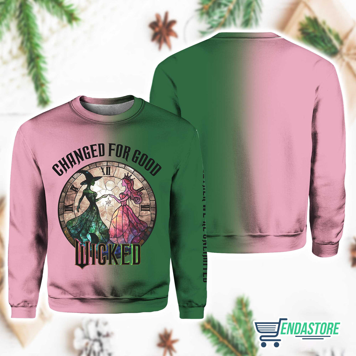 Wicked Changed For Good Movie Inspired Contrast Gradient Sweatshirt 3D Sweater - Gift Idea product image 2