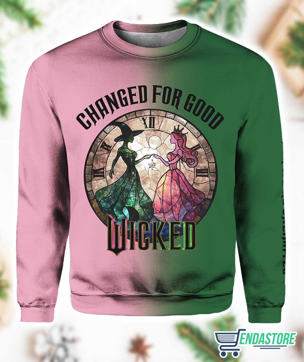 Wicked Changed For Good Movie Inspired Contrast Gradient Sweatshirt 3D Sweater - Gift Idea product image 3