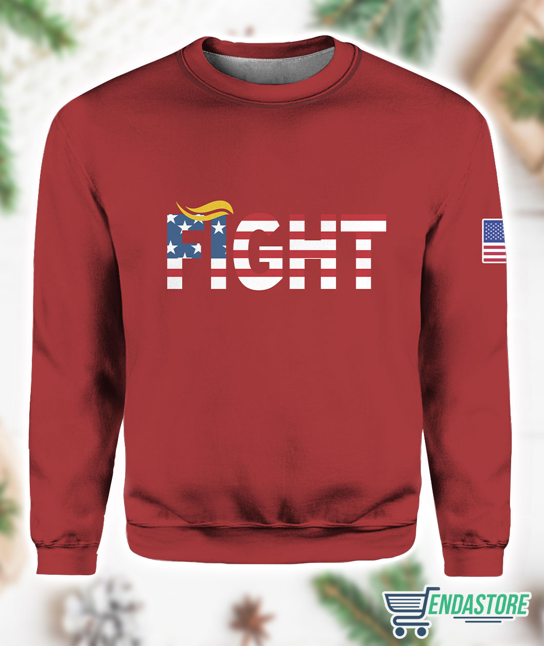 Women’s Casual Red American Flag Fight Print Sweatshirt 3D Sweater - Gift Idea product image 2