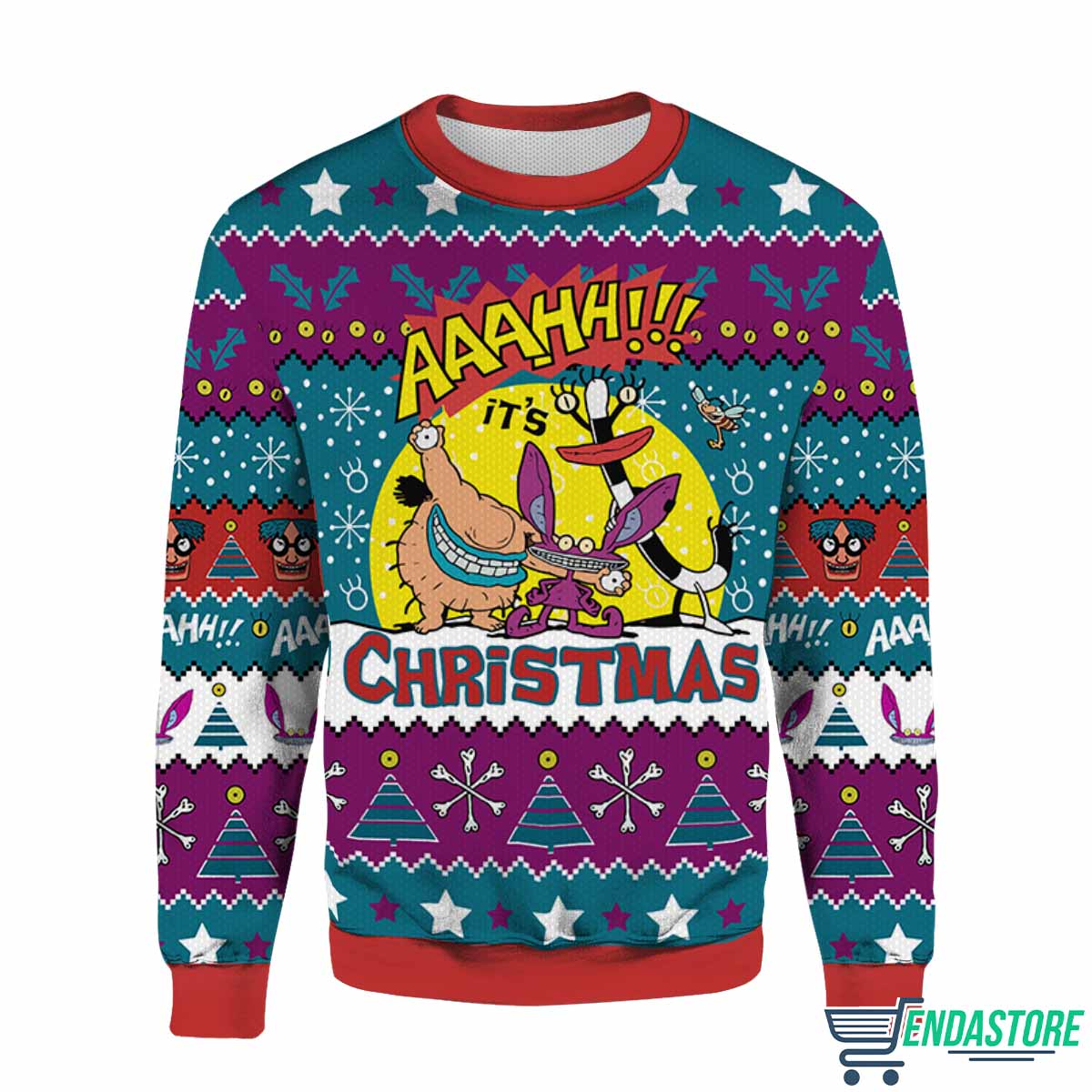 Real Monsters 3D Ugly Christmas Sweater - Holiday Gift product image
