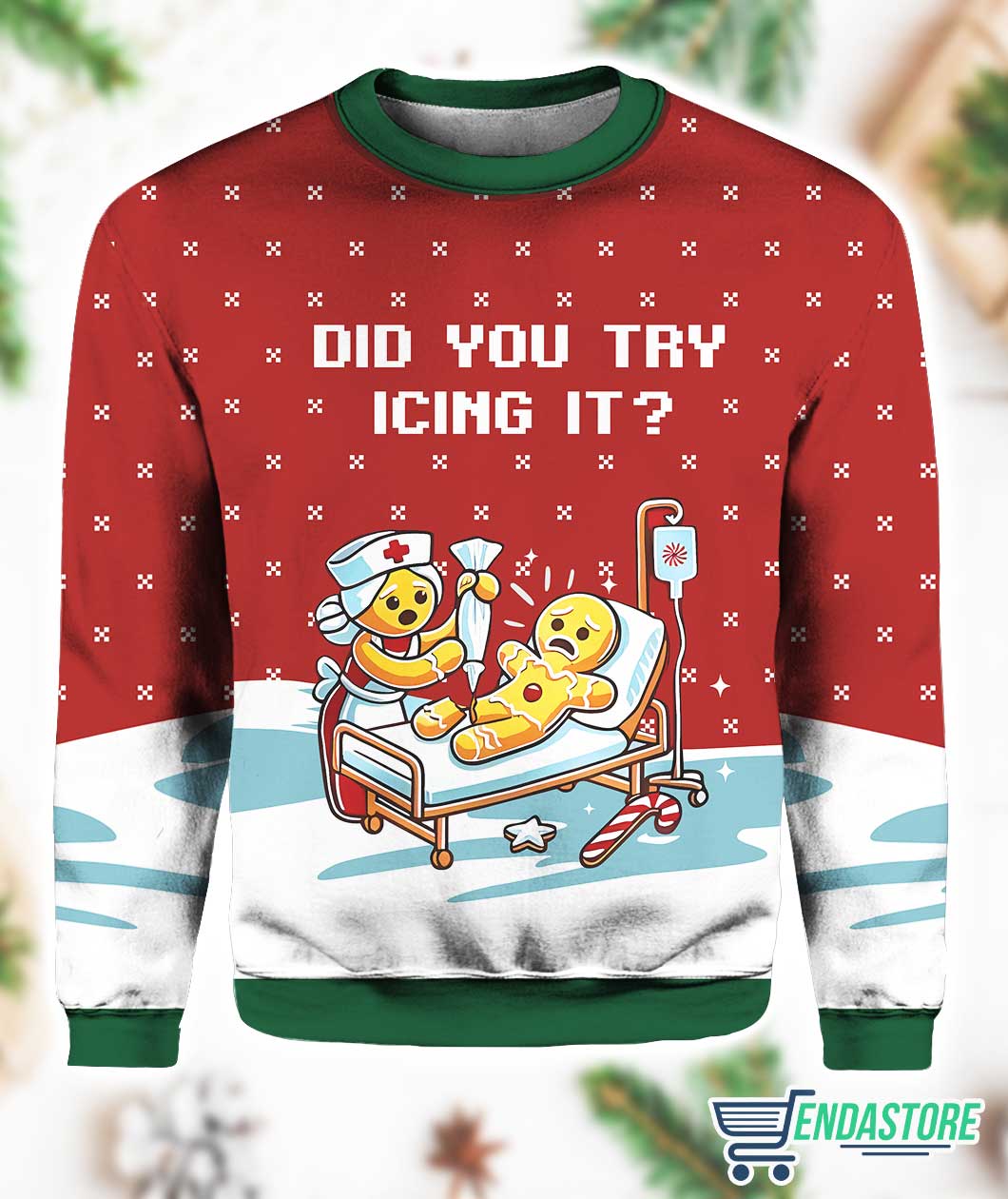 Gingerbread Did You Try Icing It 3D Ugly Christmas Sweater - Holiday Gift product image 3