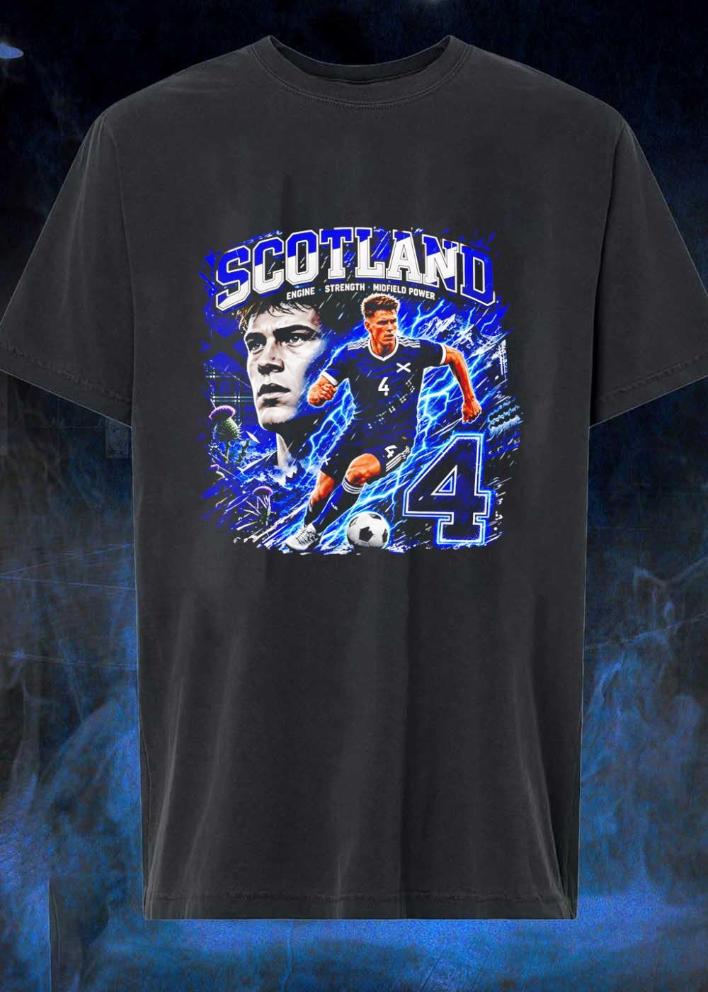Engine, Strength, Midfield Power, Scotland Soccer - Adult & Kids T-Shirts, Sweatshirts & Hoodies apparel design preview 1