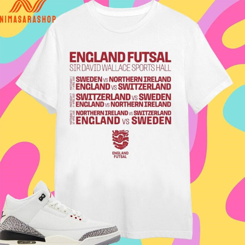 England Futsal Sir David Wallace Sports Hall - Adult & Kids T-Shirts, Sweatshirts & Hoodies apparel design preview 1