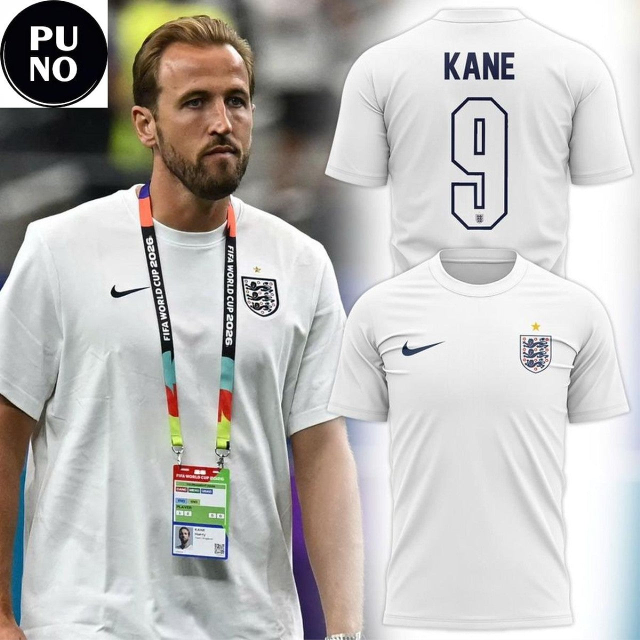 England National Soccer Harry Kane World Cup 2026 - Adult & Kids T-Shirts, Sweatshirts & Hoodies apparel design preview 1