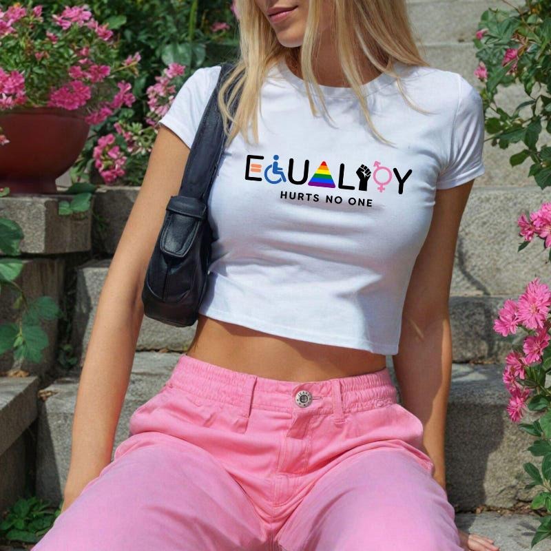 Equality Hurts No One Baby Equal Rights LGBTQ Rainbow - Adult & Kids T-Shirts, Sweatshirts & Hoodies apparel design preview 1