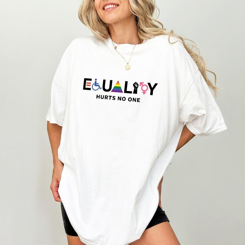 Equality Hurts No One Comfort Colors Equal Rights - Adult & Kids T-Shirts, Sweatshirts & Hoodies apparel design preview 1