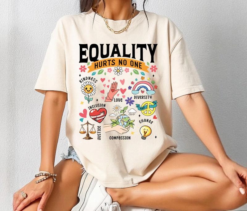 Equality Hurts No One Black Lives Matter Equal Rights - Adult & Kids T-Shirts, Sweatshirts & Hoodies apparel design preview 1