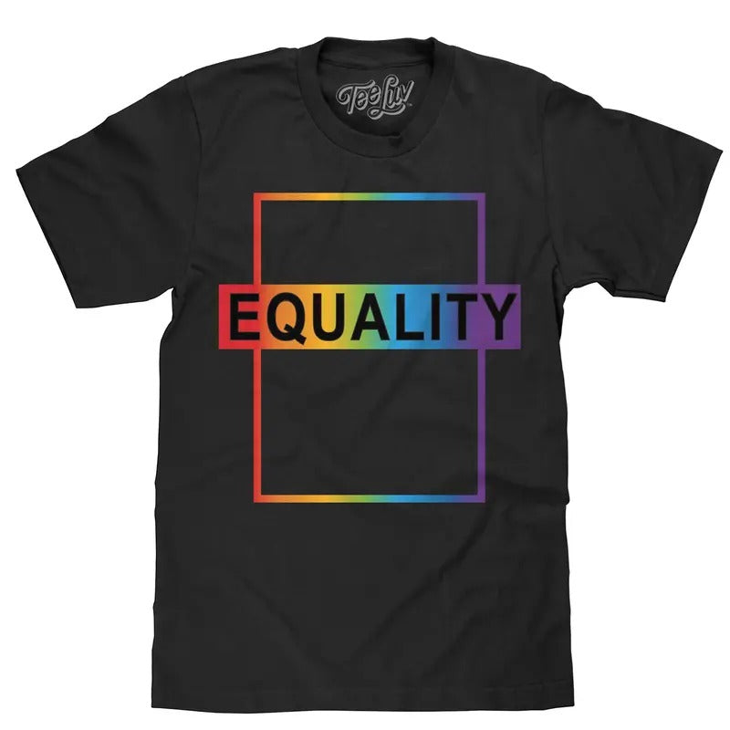 Equality Rainbow Black - Adult & Kids T-Shirts, Sweatshirts & Hoodies apparel design preview 1