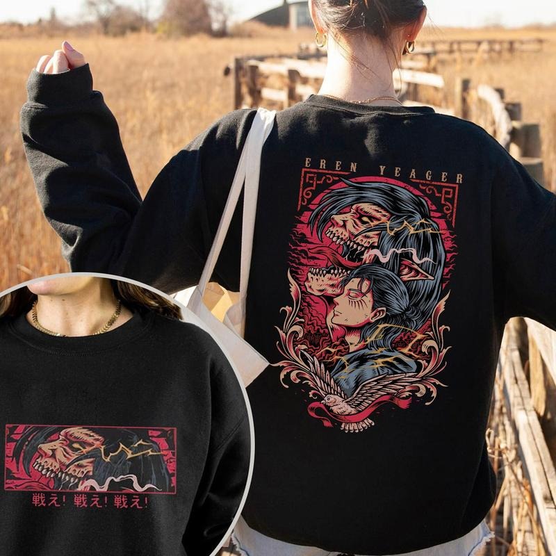 Eren Yeager Shirteren Tshirtanime Shirtattack Titan - Adult & Kids T-Shirts, Sweatshirts & Hoodies apparel design preview 1