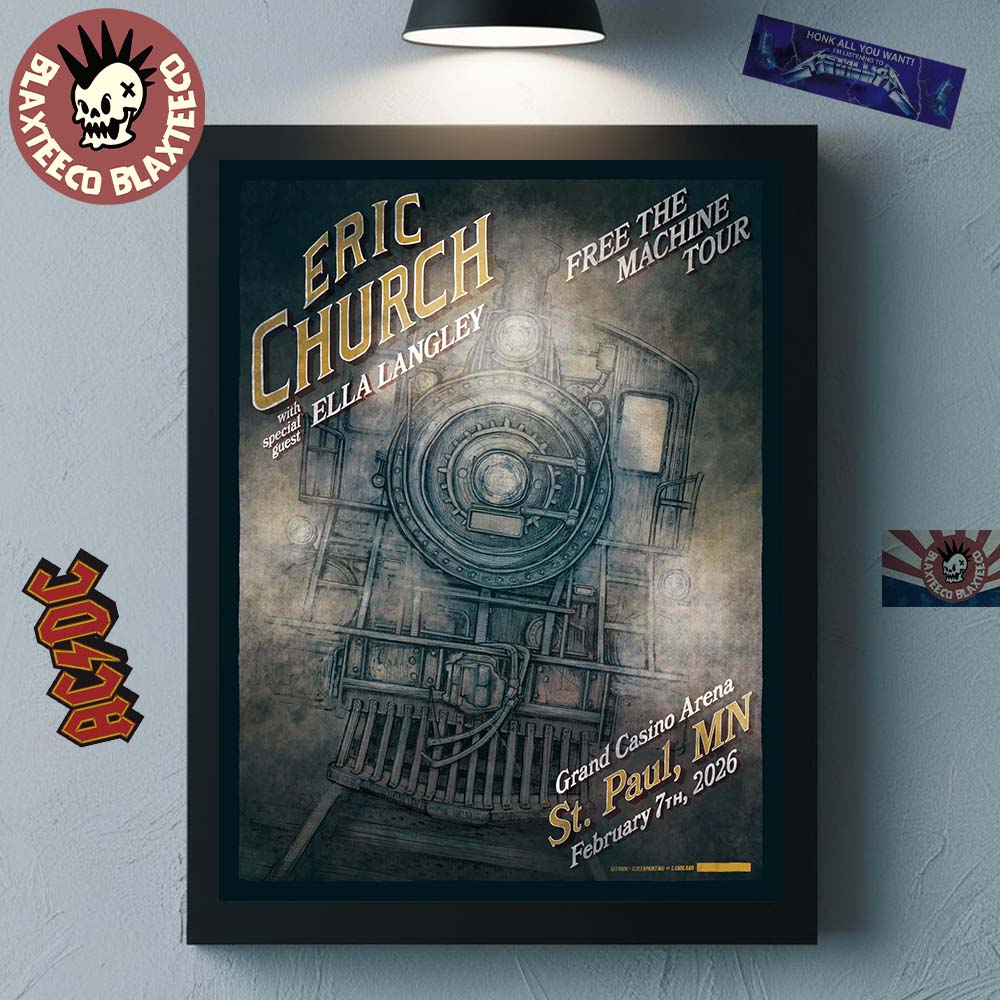Eric Church St Paul Minnesota 2026 Venue Poster At - Adult & Kids T-Shirts, Sweatshirts & Hoodies apparel design preview 1