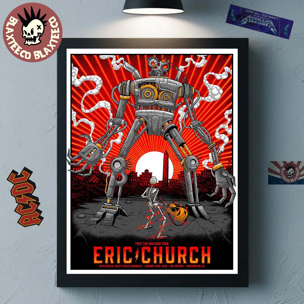 Eric Church Washington DC 2026 Night 1 Venue Poster - Adult & Kids T-Shirts, Sweatshirts & Hoodies apparel design preview 1