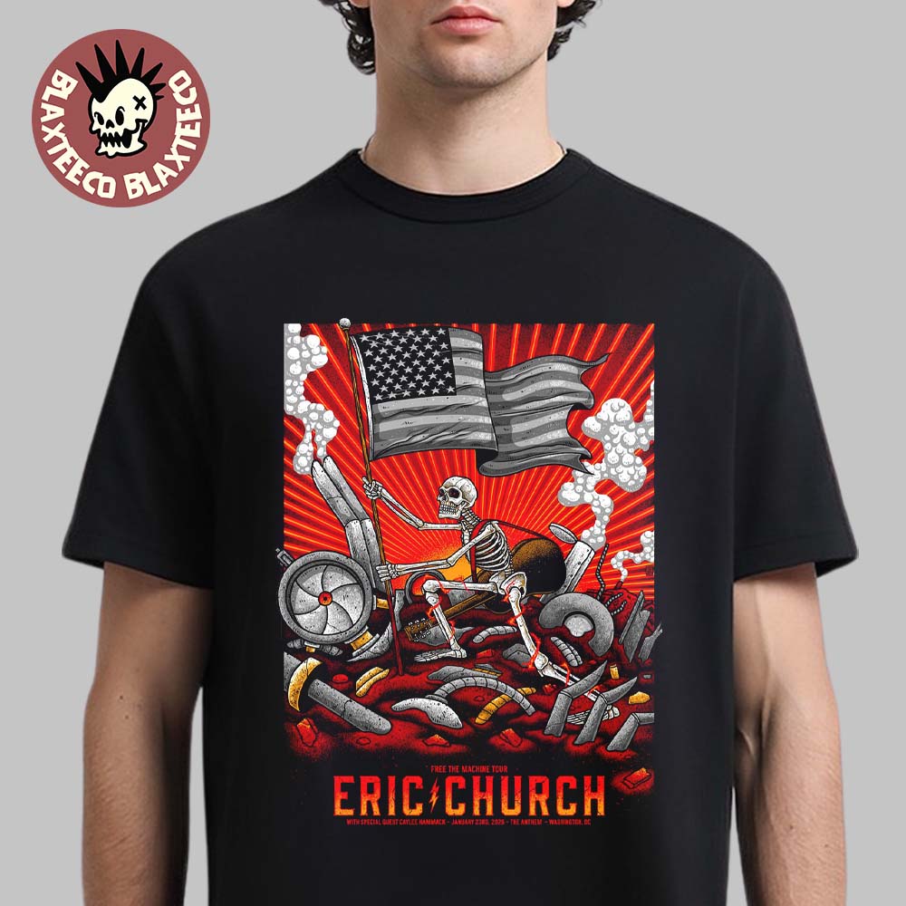 Eric Church Washington DC 2026 Night 2 Venue Poster - Adult & Kids T-Shirts, Sweatshirts & Hoodies apparel design preview 1