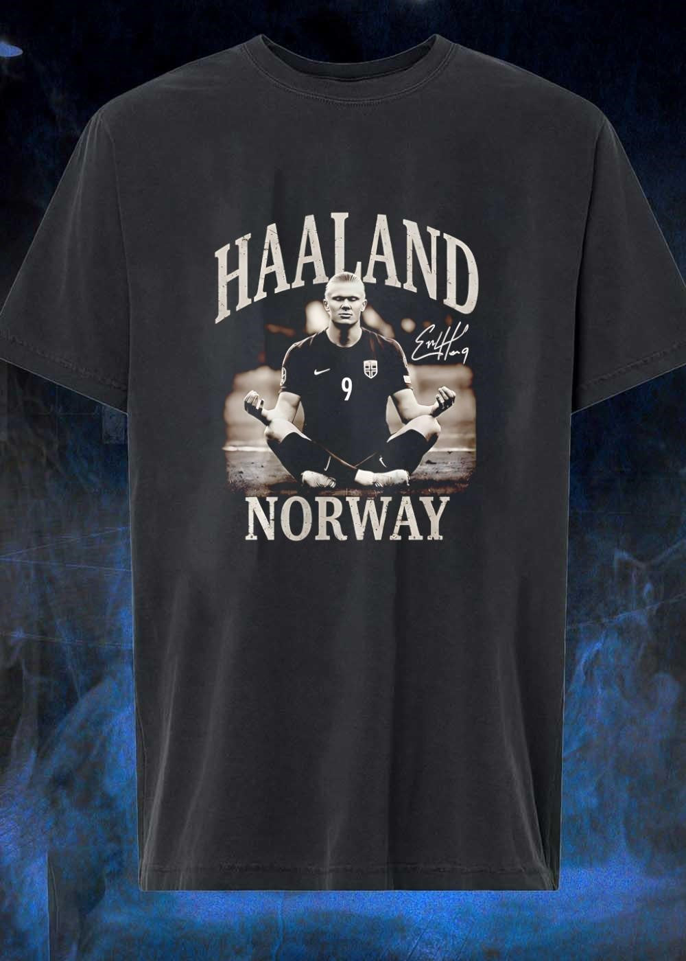 Erling Haaland Meditating Norway - Adult & Kids T-Shirts, Sweatshirts & Hoodies apparel design preview 1