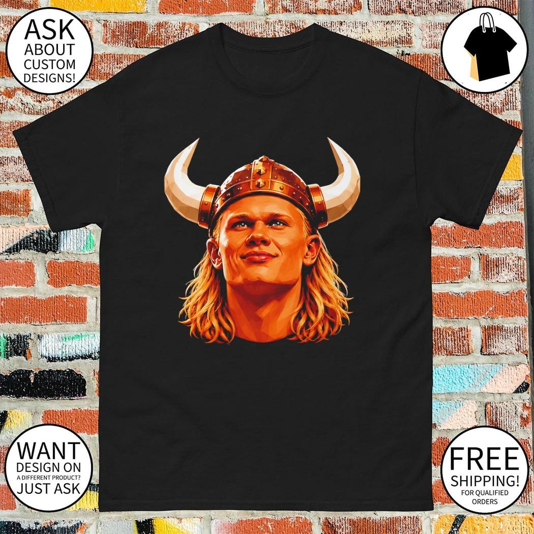 Erling Haaland Viking Norway Soccer World Cup 2026 - Adult & Kids T-Shirts, Sweatshirts & Hoodies apparel design preview 1