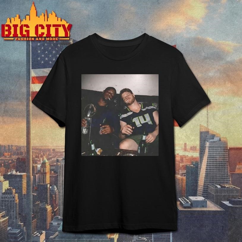 Ernest Jones and Sam Darnold Smoking - Adult & Kids T-Shirts, Sweatshirts & Hoodies apparel design preview 1
