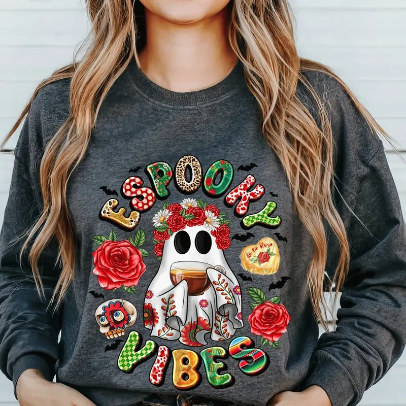 Espooky Casual Everyday Softstyle Halloween - Adult & Kids T-Shirts, Sweatshirts & Hoodies apparel design preview 1