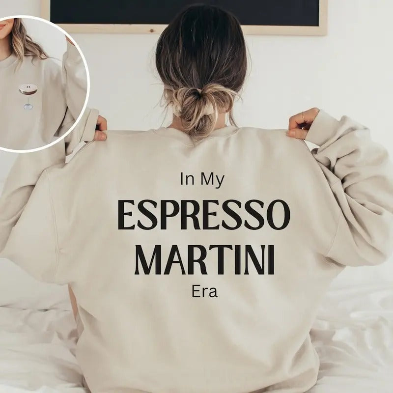Espresso Martini Era Crew Neck Lover Funny Cocktail - Adult & Kids T-Shirts, Sweatshirts & Hoodies apparel design preview 1