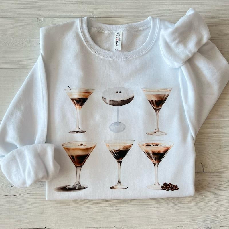 Espresso Martini Coffee Lover E Tini Time Perfect Her - Adult & Kids T-Shirts, Sweatshirts & Hoodies apparel design preview 1