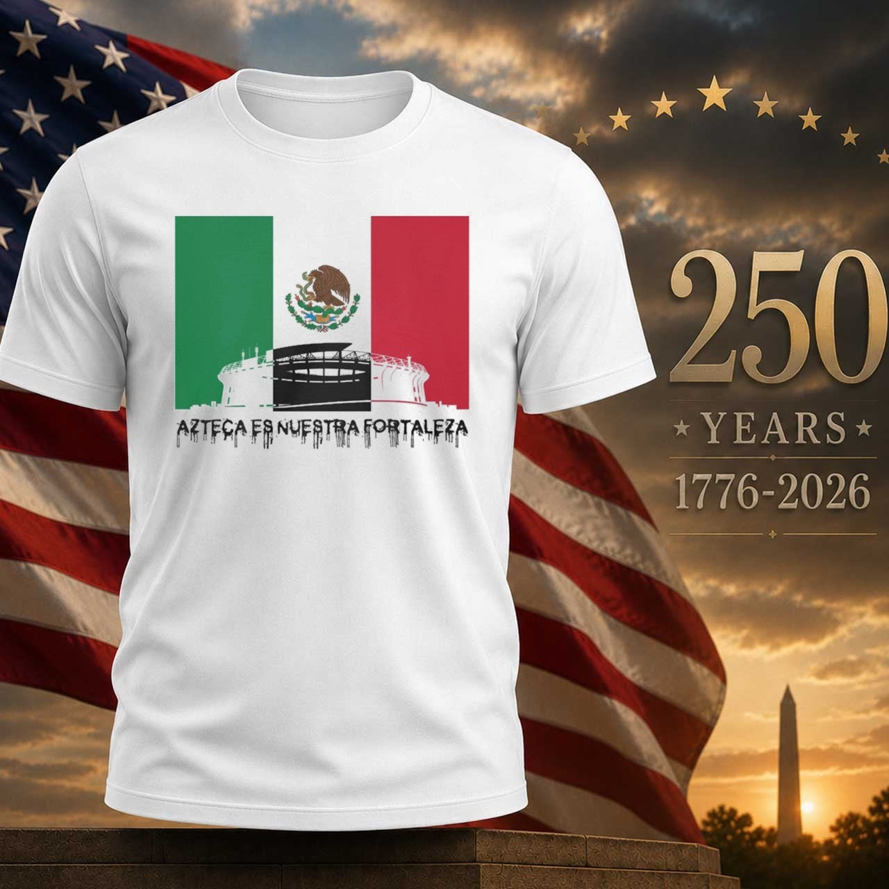Estadio Azteca Altitude Mexico Football - Adult & Kids T-Shirts, Sweatshirts & Hoodies apparel design preview 1