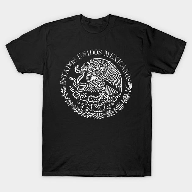 Estados Unidos Mexicanos Mexican Coat Arms Grunge - Adult & Kids T-Shirts, Sweatshirts & Hoodies apparel design preview 1