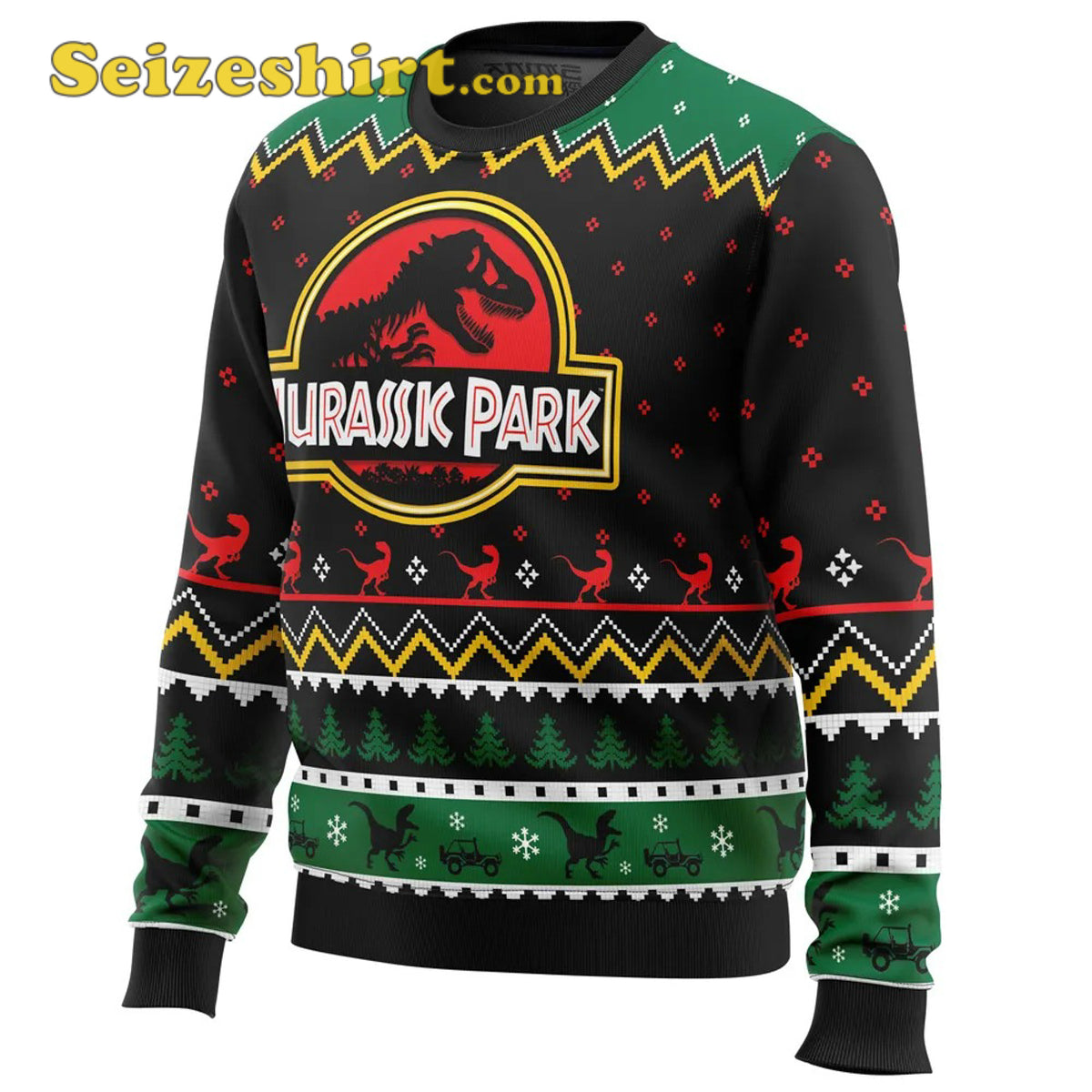 Ethics Of Cloning Jurassic Park Ugly Christmas Sweater - Gift Idea product image 2
