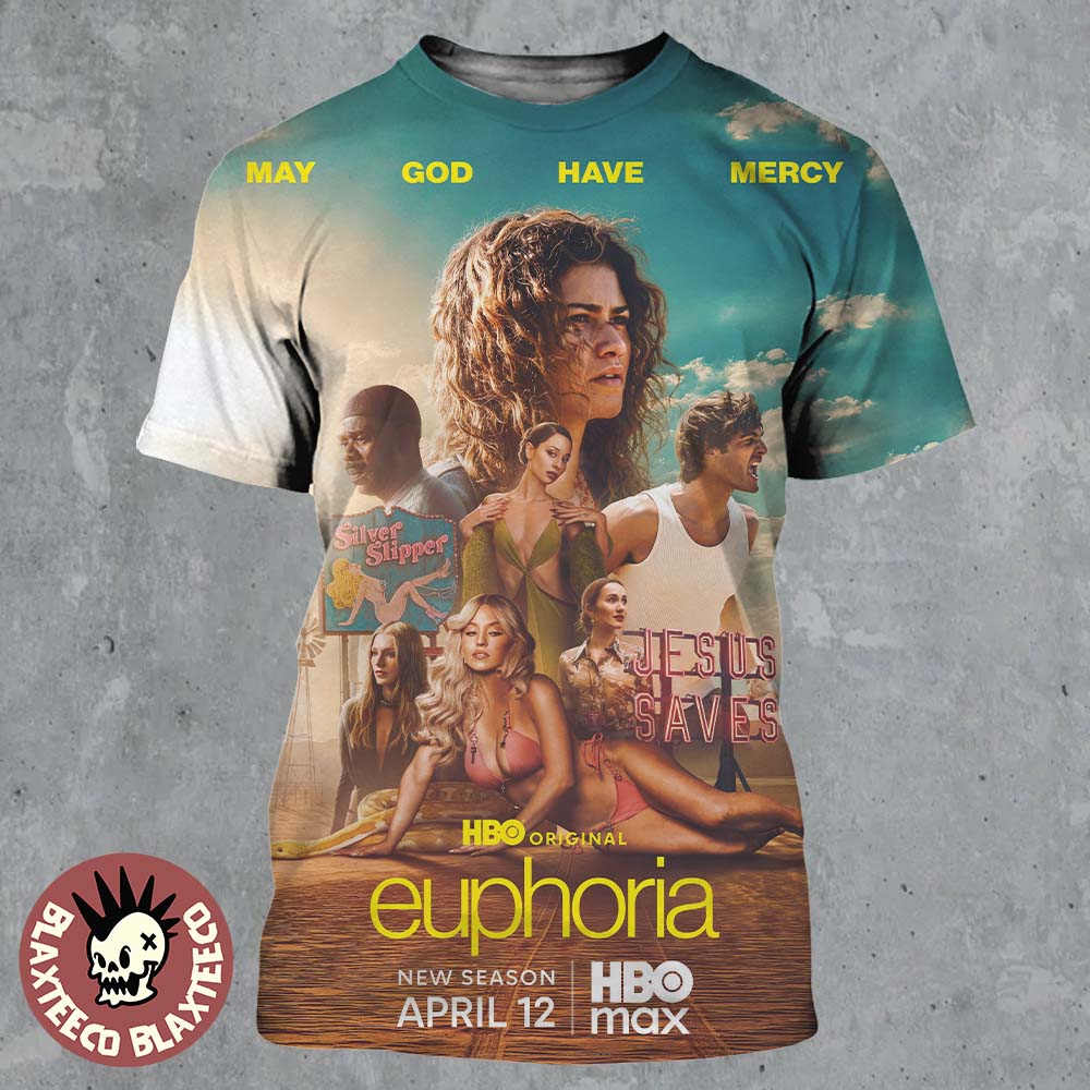 Euphoria Season 3 Official Poster Returns On April 12 - Adult & Kids T-Shirts, Sweatshirts & Hoodies apparel design preview 1