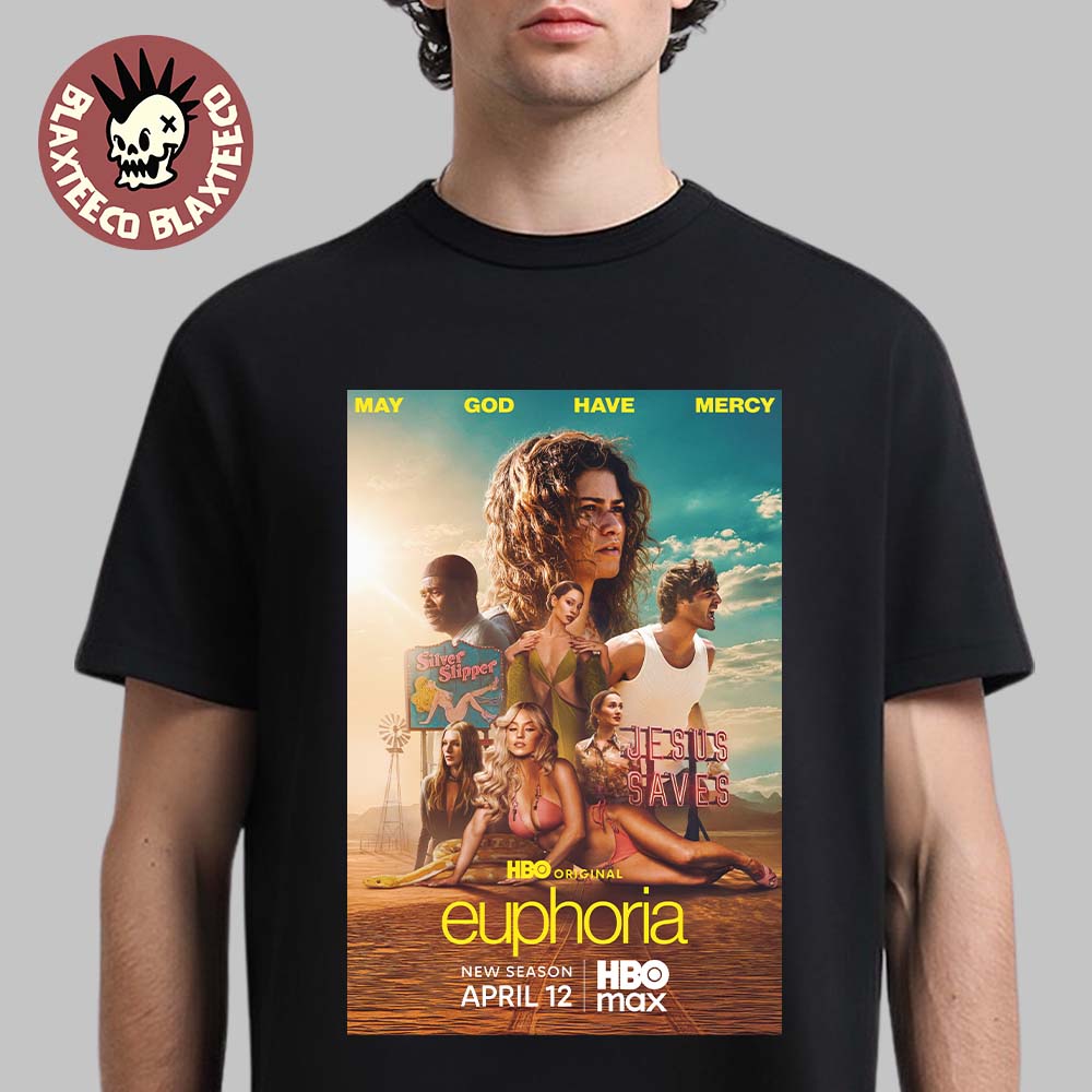Euphoria Season 3 Official Poster Returns On April 12 - Adult & Kids T-Shirts, Sweatshirts & Hoodies apparel design preview 1