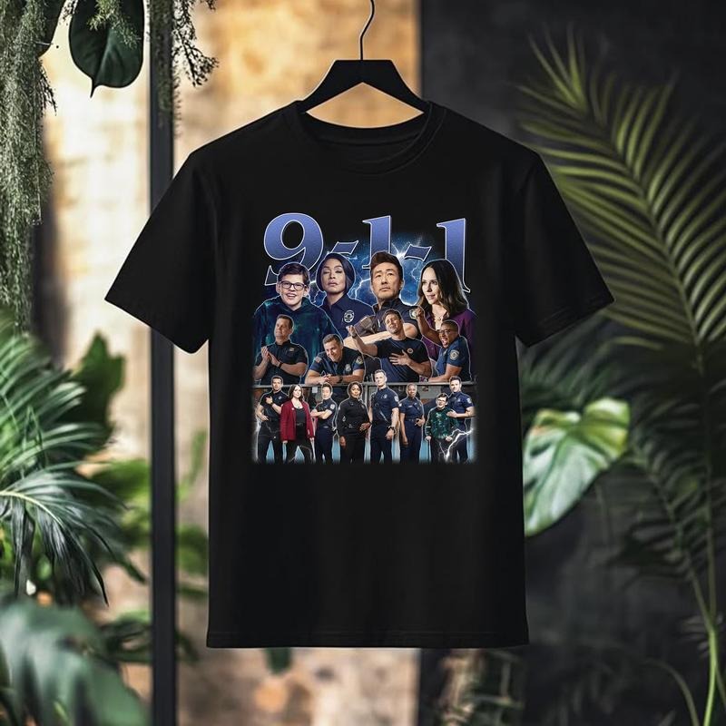 Evan Buckley Bobby Nash Television Show 911 Movie - Adult & Kids T-Shirts, Sweatshirts & Hoodies apparel design preview 1