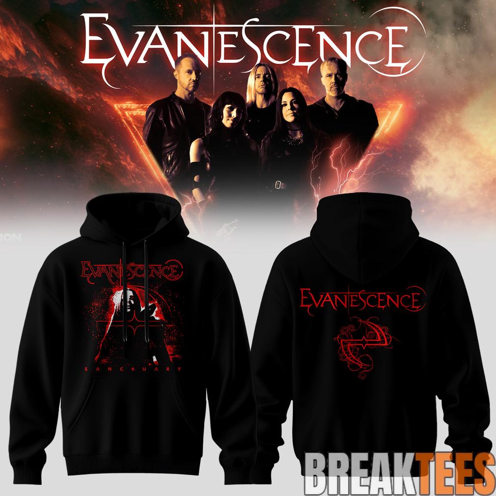 Evanescence 2026 World Tour Sanctuary Limited Edition - Adult & Kids T-Shirts, Sweatshirts & Hoodies apparel design preview 1