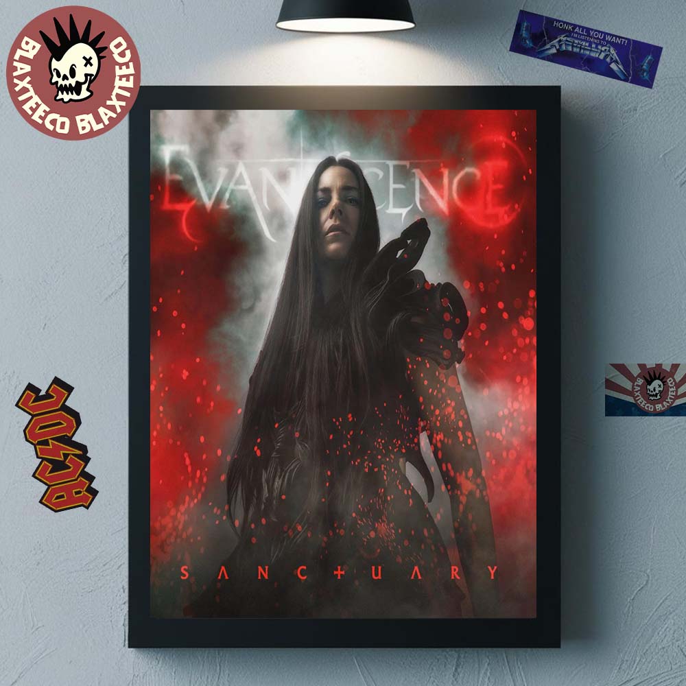 Evanescence Sanctuary Album Cover Home Decor Poster - Adult & Kids T-Shirts, Sweatshirts & Hoodies apparel design preview 1
