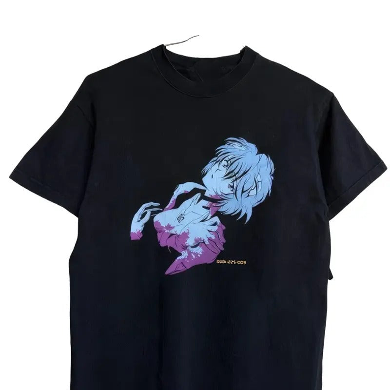 Evangelion'S Rei Ayanami Retro 90'S Anime Manga - Adult & Kids T-Shirts, Sweatshirts & Hoodies apparel design preview 1