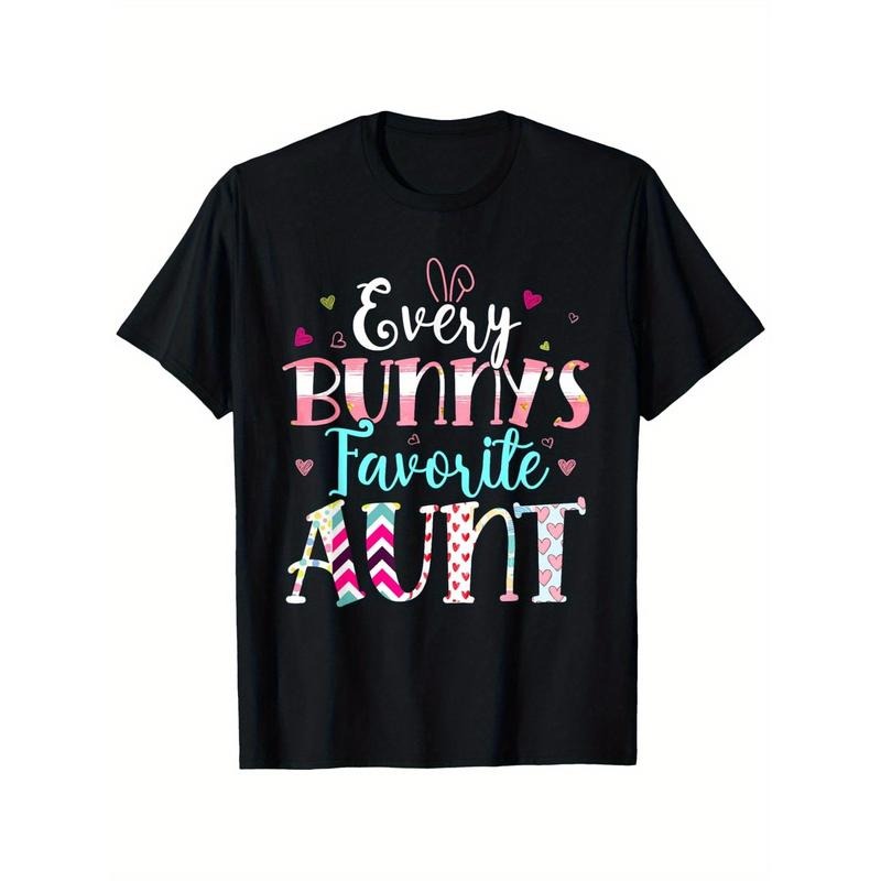 Every Bunny'S Favorite Aunt Cute Hearts Happy Easter - Adult & Kids T-Shirts, Sweatshirts & Hoodies apparel design preview 1