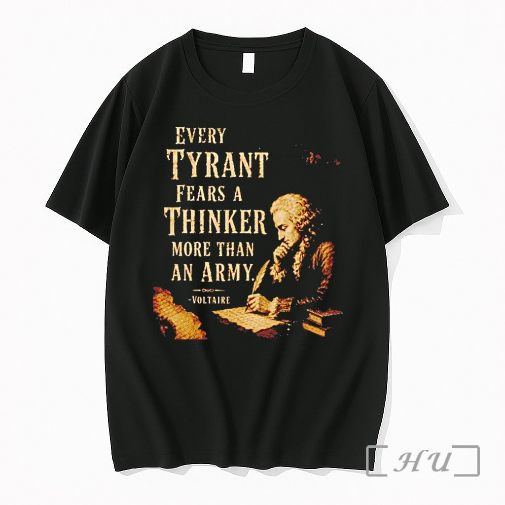 Every Tyrant Fears A Thinker More Than An Army - Adult & Kids T-Shirts, Sweatshirts & Hoodies apparel design preview 1