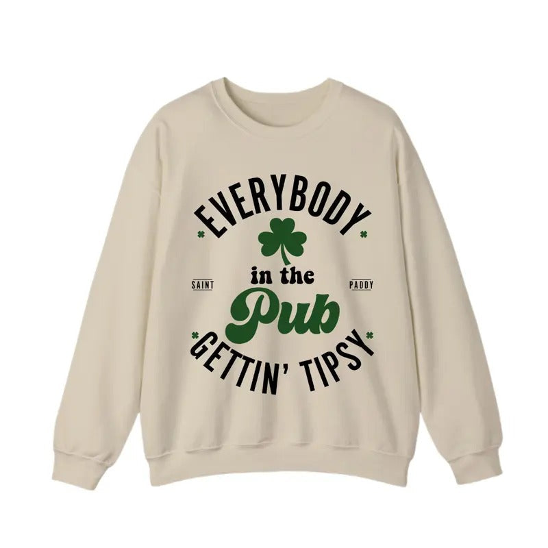 Everybody Pub Getting Tipsy St. Patrick'S Day Funny - Adult & Kids T-Shirts, Sweatshirts & Hoodies apparel design preview 1
