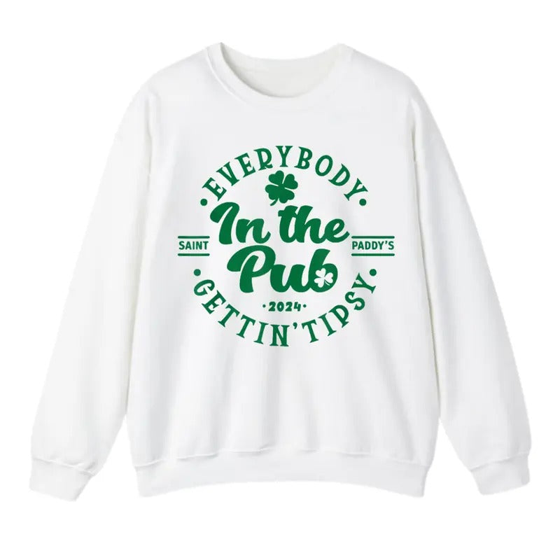 Everybody Pub Getting Tipsy Funny St Patrick'S Day - Adult & Kids T-Shirts, Sweatshirts & Hoodies apparel design preview 1