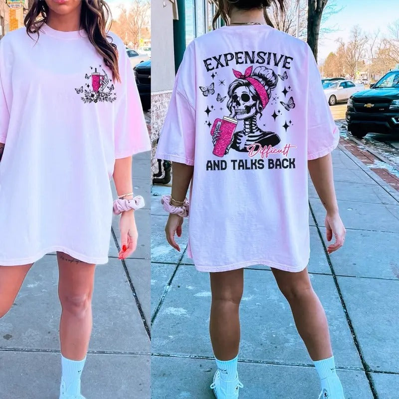 Expensive Talks Back Comfort Colors Short Sleeve - Adult & Kids T-Shirts, Sweatshirts & Hoodies apparel design preview 1