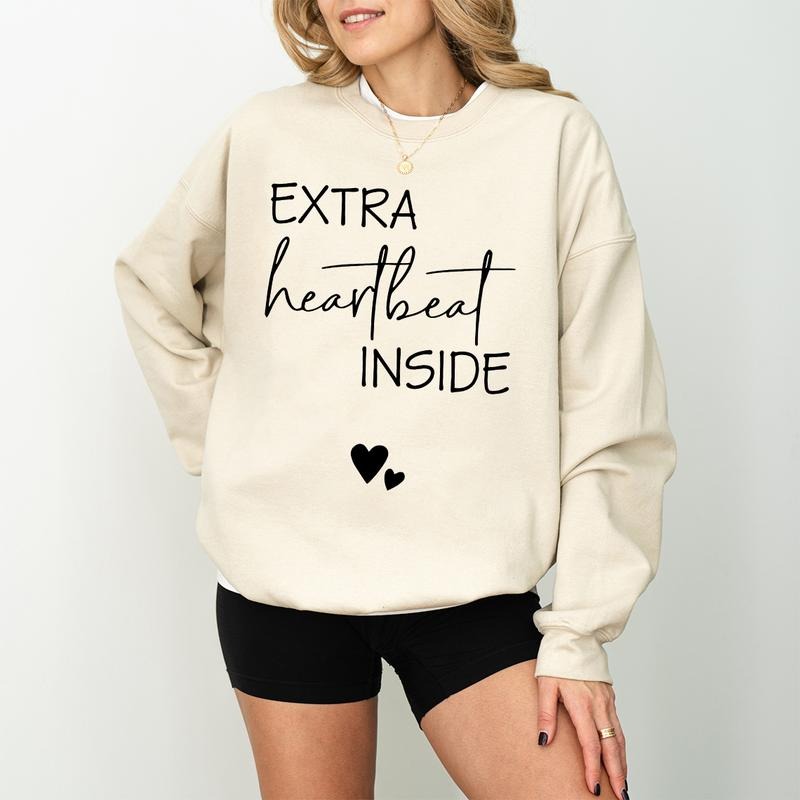 Extra Heartbeat Inside Baby Announcement Pregnancy - Adult & Kids T-Shirts, Sweatshirts & Hoodies apparel design preview 1