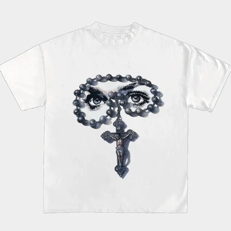 Eye Cross Retro Gothic Harajuku Goth Y2k - Adult & Kids T-Shirts, Sweatshirts & Hoodies apparel design preview 1