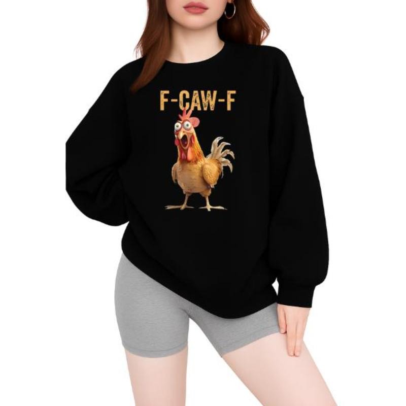 F CAW Angry Rooster Chicken Fall Sweatshirtsfor Farm - Adult & Kids T-Shirts, Sweatshirts & Hoodies apparel design preview 1