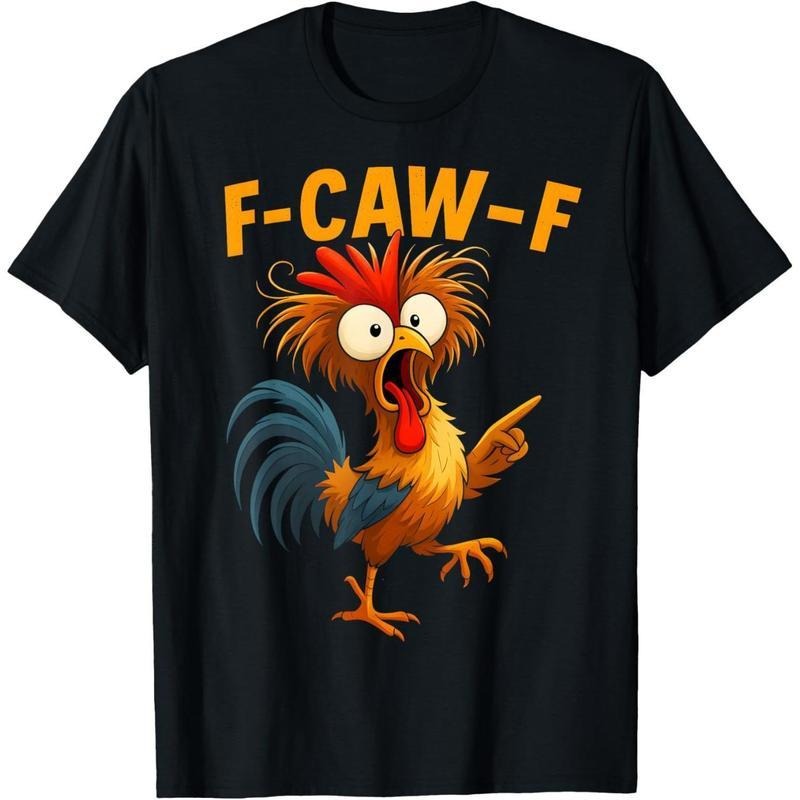 F Caw Rooster Funny Bird Fcawf Chicken Whisperer Fawk - Adult & Kids T-Shirts, Sweatshirts & Hoodies apparel design preview 1